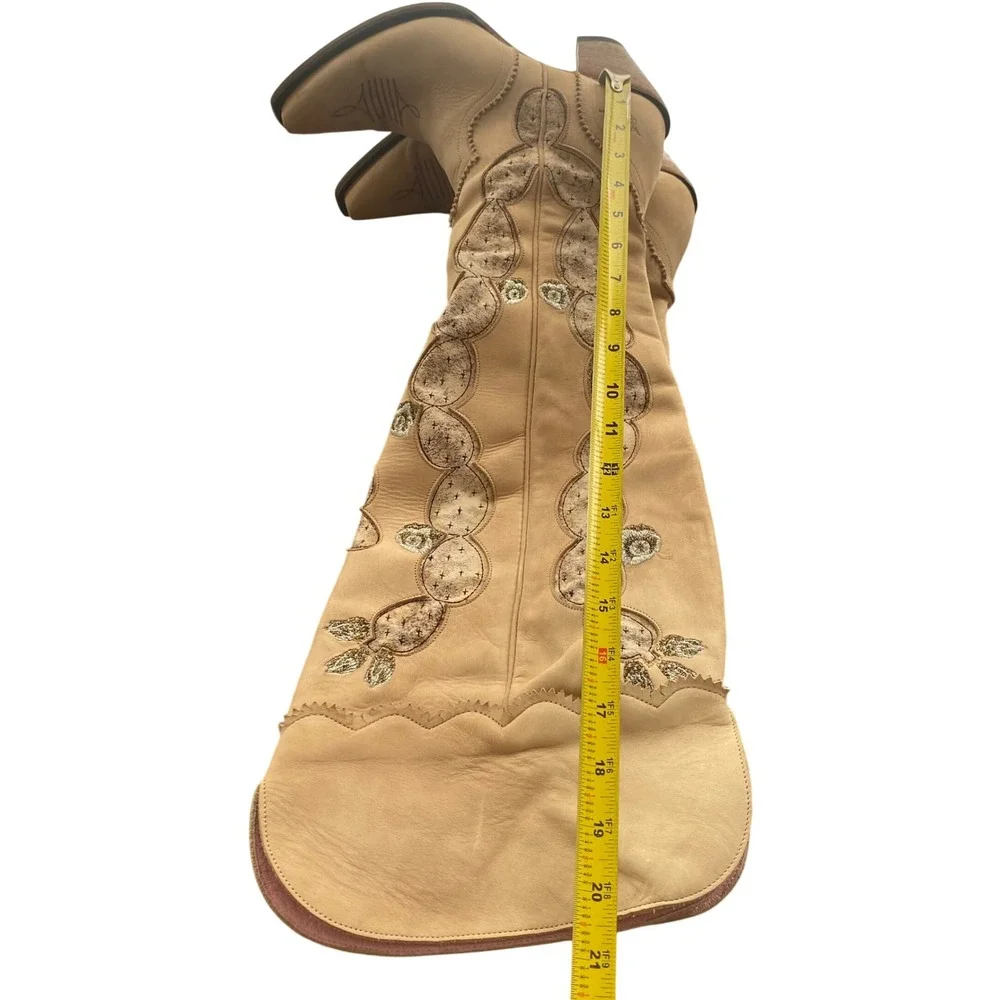 Junk Gypsy Lane Boots Hard To Handle OTK Western Embroidered Cactus Floral Boots
